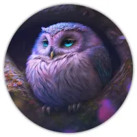 Коврик для мыши Сова, d.20см KM0267