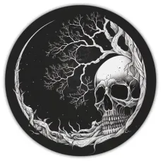 Коврик для мыши Череп, d.20см KM0271