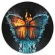 Коврик для мыши Огонь и лед бабочка, d.20см KM0273
