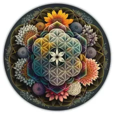 Коврик для мыши Цветок жизни, d.20см KM0286