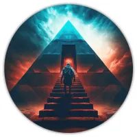 Коврик для мыши Пирамида, d.20см KM0295