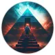 Коврик для мыши Пирамида, d.20см KM0295
