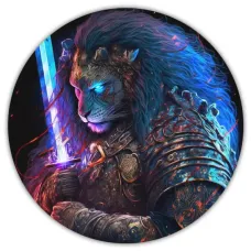 Коврик для мыши Лев, d.20см KM0297