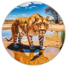 Коврик для мыши Тигр, d.20см KM0314