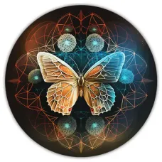 Коврик для мыши Бабочка, d.20см KM0316