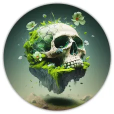 Коврик для мыши Череп, d.20см KM0317