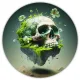Коврик для мыши Череп, d.20см KM0317