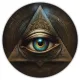 Коврик для мыши Всевидящее око, d.20см KM0322