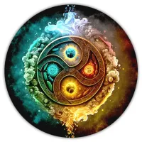 Коврик для мыши 4 стихии, d.20см KM0328