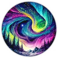 Коврик для мыши Северное сияние, d.20см KM0330