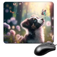 Коврик для мыши 22х18см Щенок и бабочка KMP122