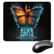 Коврик для мыши 22х18см Огонь и лед бабочка KMP154
