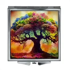 Складное зеркало квадратное Древо жизни ZER2-0243