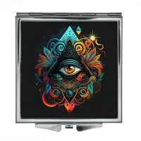 Складное зеркало квадратное Всевидящее око ZER2-0247