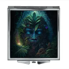 Складное зеркало квадратное Дух джунглей ZER2-0249