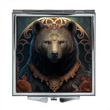 Складное зеркало квадратное Медведица ZER2-0269