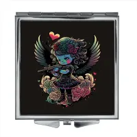 Складное зеркало квадратное Девочка воин ZER2-0277