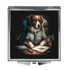 Складное зеркало квадратное Собака ZER2-0298