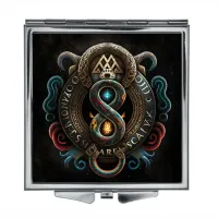 Складное зеркало квадратное Амулет бесконечности ZER2-0300