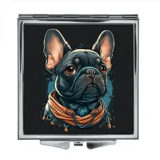 Складное зеркало квадратное Мопс ZER2-0306