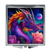 Складное зеркало квадратное Дракон ZER2-0321