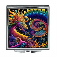 Складное зеркало квадратное Дракон ZER2-0322