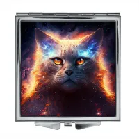 Складное зеркало квадратное Кот ZER2-0326