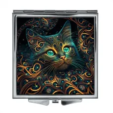 Складное зеркало квадратное Кот ZER2-0333