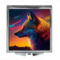 Складное зеркало квадратное Волк ZER2-0338