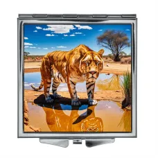 Складное зеркало квадратное Тигр ZER2-0360