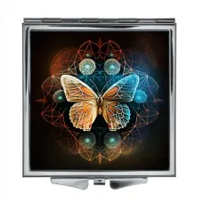 Складное зеркало квадратное Бабочка ZER2-0362