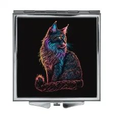 Складное зеркало квадратное Кот ZER2-0370