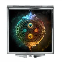 Складное зеркало квадратное 4 стихии ZER2-0373