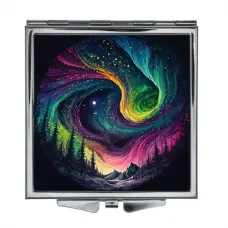 Складное зеркало квадратное Северное сияние ZER2-0375