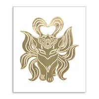 Наклейка Девятихвостая Лиса, 5х4см NK047