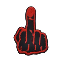 Нашивка Средний палец, 7х4,5см NS053