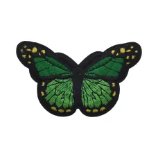 Нашивка Бабочка, 4,5х7,5см, цвет зелёный NS063-03
