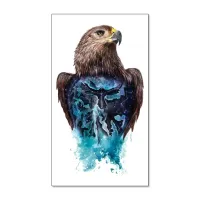 Временная татуировка Орел, 16х9см TTAM-029