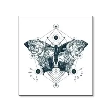 Временная татуировка Бабочка, 12х7,5см TTCD-122