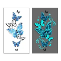 Временная светящаяся татуировка Бабочки, 10,5х6см TTHI-024