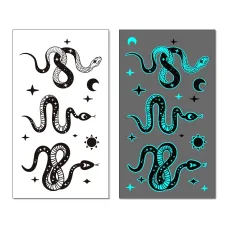 Временная светящаяся татуировка Змеи, 10,5х6см TTHI-069