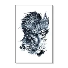 Временная татуировка Дракон и Феникс, 21х15см TTLC-577