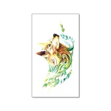 Временная татуировка Волк, 10,5х6см TTRC-020P