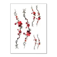 Временная татуировка Сакура, 21х15см TTSY-B003