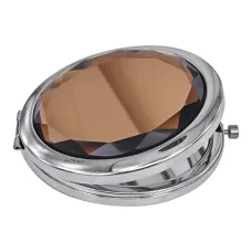 Двойное зеркало (второе с увеличением) d.7см, цвет коричневый ZE001-6