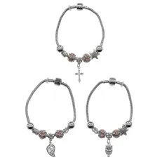 Браслет в европейском стиле в ассортименте, цвет желтый BSE001-Y