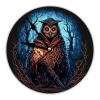 Часы настенные Филин 20 см, пластик MCH139