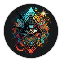 Часы настенные Всевидящее око 20см, пластик MCH162