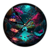 Часы настенные Лотосы 20 см, пластик MCH180