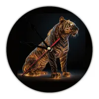 Часы настенные Тигр 20 см, пластик MCH199